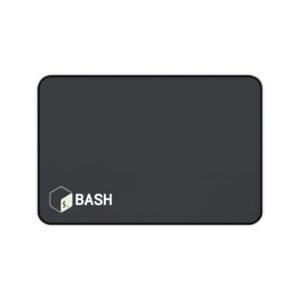 Bash Logo Desk Mat — Black Gaming & Office Mouse Pad